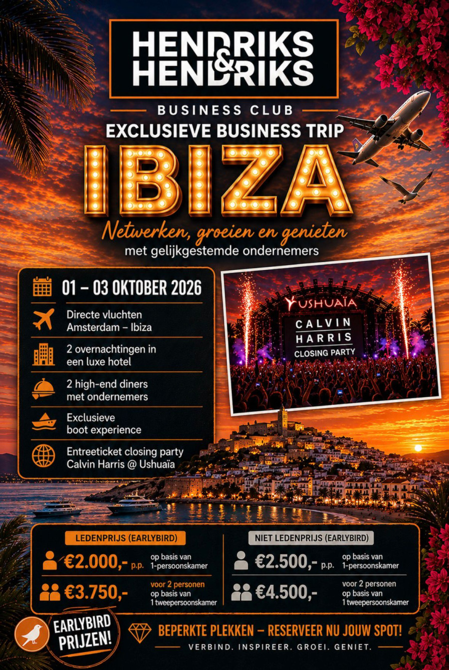 Exclusieve Business Trip Ibiza – Hendriks & Hendriks Business Club