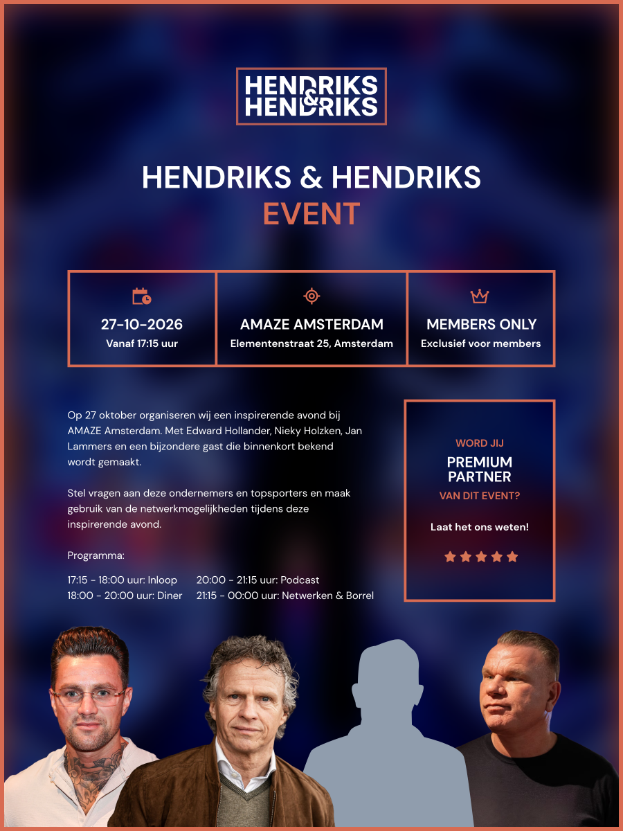 Hendriks & Hendriks Event - AMAZE Amsterdam - 27 oktober 2026